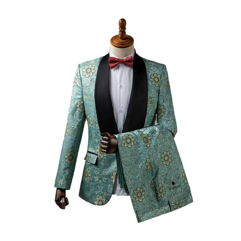 Gwenhwyfar Custom Made Mint Green Men Tuxedos Suits Slim Fit Men
