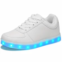 NIKILISE Enfants Shoes s’allume led lumineux sneakers casual enfants shoes USB De Charge Sport lumineux sneakers filles et garçons shoes