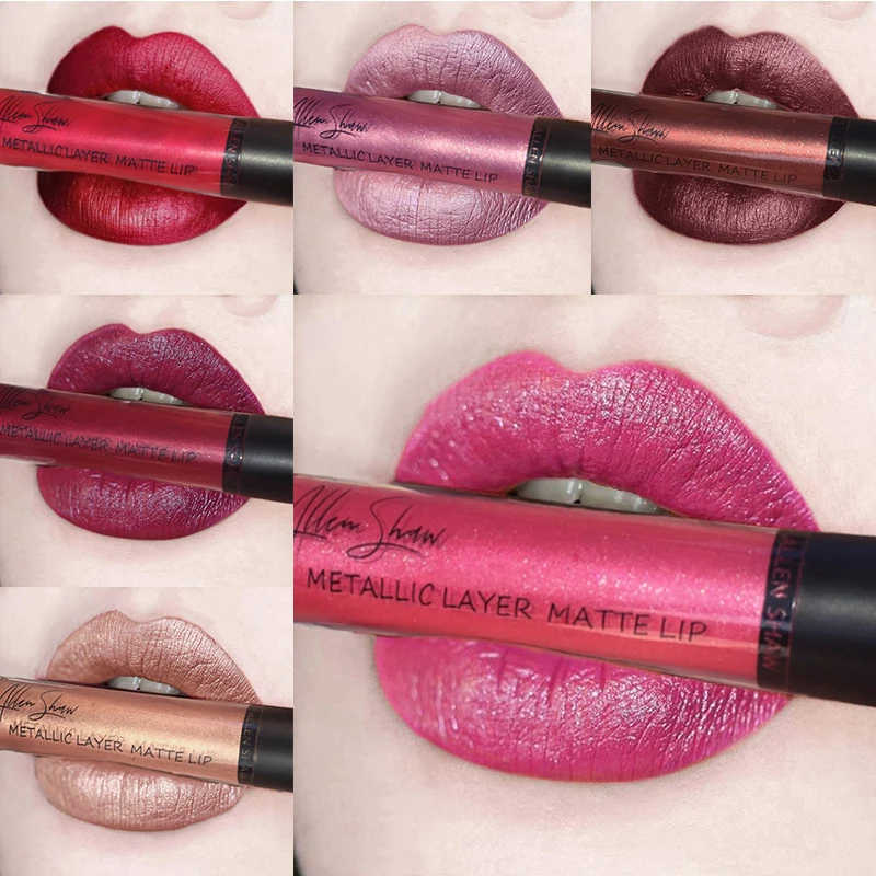 

1Pc 12 Colors Shiny Liquid Lipstick Long Lasting lip glaze Tint Matte Waterproof Mermaid Lip Gloss Metal Lip Gloss Makeup TSLM2