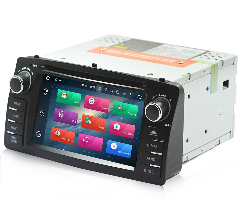 Best Qcta core Android 9.0 Car DVD GPS Player For Toyota Corolla E120 BYD F3 Multimedia WIFI 4GB+64GB DVR USB Radio Navi BT DAB+ MAP 16