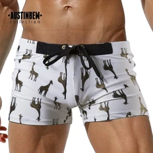 Мужские тренировочные брюки для плавания с принтом жирафа, мужские шорты пляжные Maillot De Bain Шорты для плавания, мужская летняя одежда