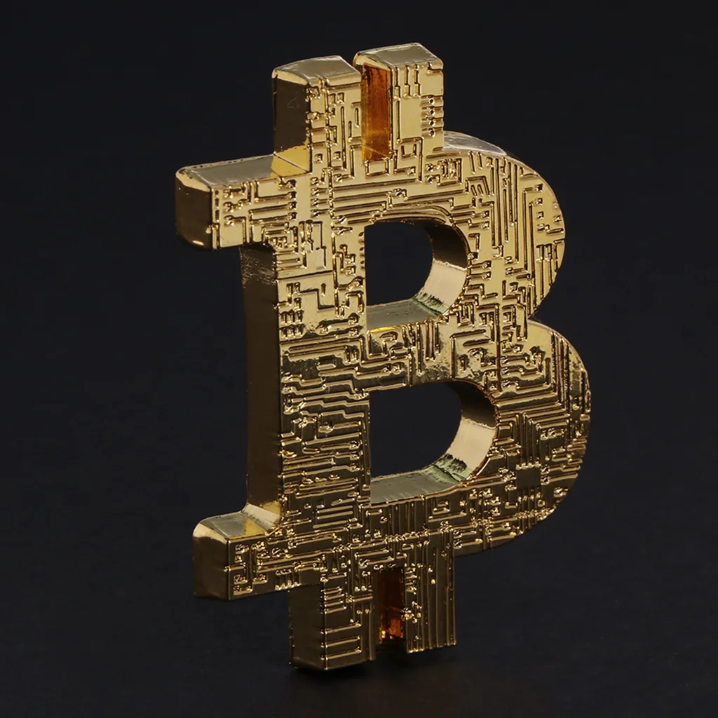 

Elegant Commemorative Coin 3D Shaped Bitcoin Hollow Collection Gift BTC Alloy