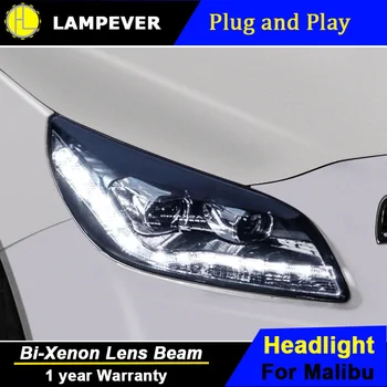 

Lampever Styling for 2011-2014 Malibu Headlights Malibu LED Headlight DRL Lens Double Beam H7 HID Xenon Car Accessories