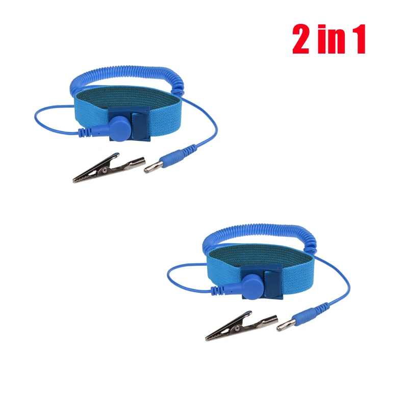 AntiStatic Bracelet Electrostatic ESD Discharge Cable Reusable Wrist Band Straps