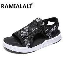 Модные мужские босоножки; дышащие сандалии с эластичными ремнями; Летние босоножки; мужская обувь