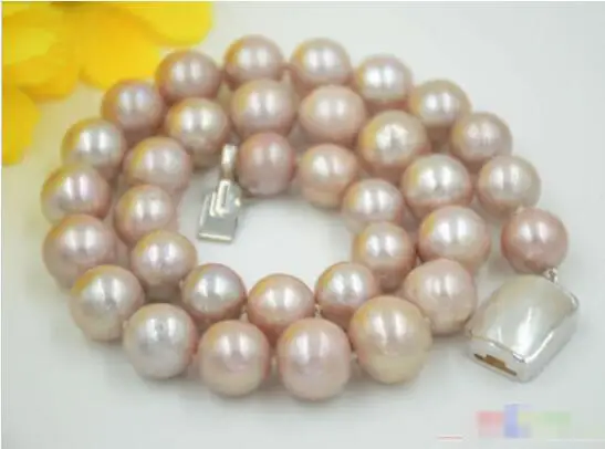

Hot sale new Style >>>>> AA++ 17" 13mm ROUND LAVENDER Edison Freshwater cultured PEARL NECKLACE