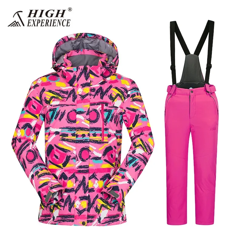

2020 children ski suit snow suit for kids winter jacket and pants snowboard suit for boys girls skiing clothes