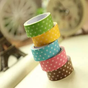

Free ship!40pc!Lovely simple dot paper tape /cute can tear paper tape