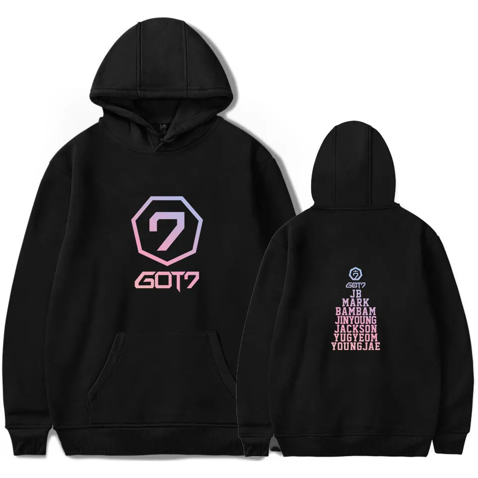 

GOT7 Hoodies New Arrive Pullover Letter Print Long Sleeve Sweatshirts Autumn Winter Harajuku Hip Hop Streetwear Hoodies GOT7