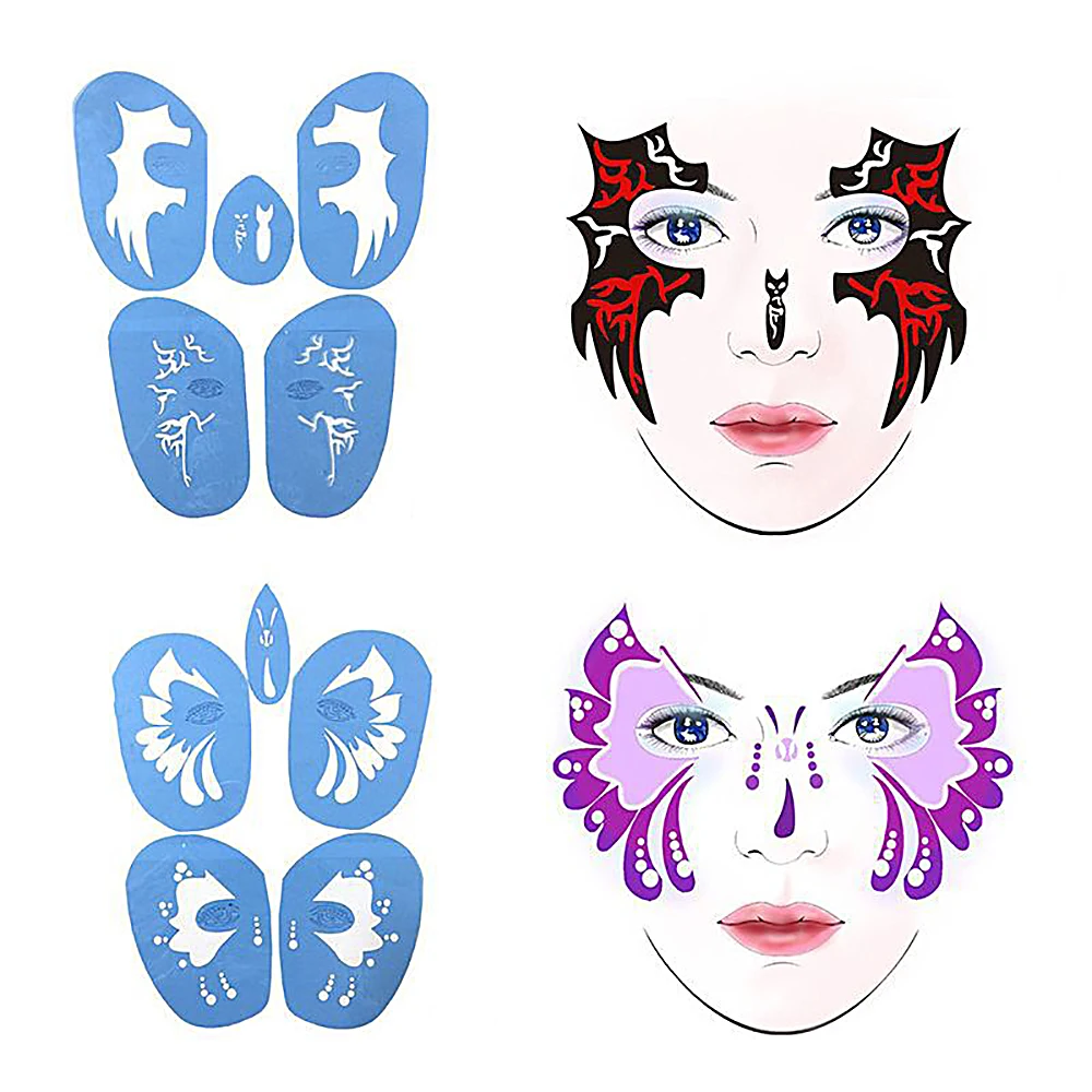 Para Pintura Tatuagem Temporária Stencils Airbrush Maquiagem