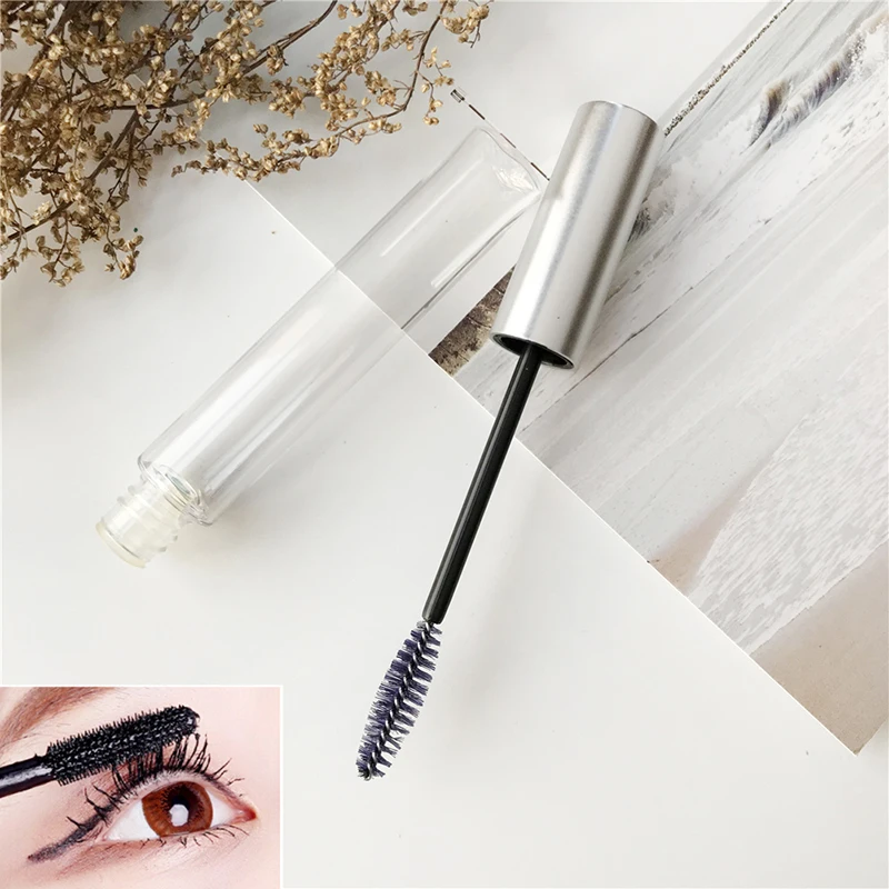 

1Pc Empty Mascara Tube Eyelash Cream Vial Liquid Bottle Container Silver Cap Wuth Plug Cosmetic Mascara Packaging Makup Tool