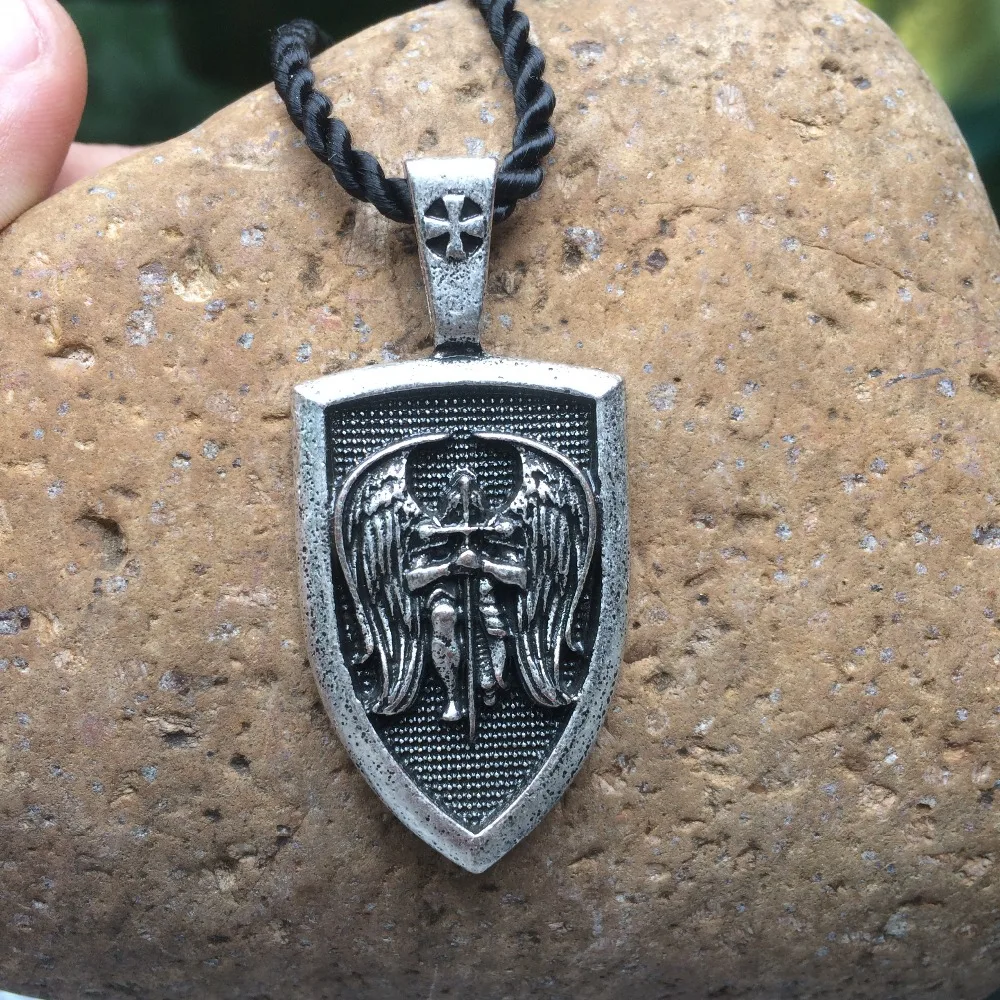 Мужское ожерелье Archangel St Michael Protect Me Saint Shield защитный кулон Talisman ожерелье|talisman