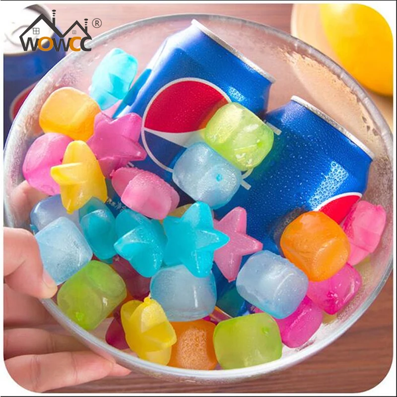 20Pcs/Set Reusable Plastic Ice Cubes Multicolour Cooling Drinks Bar Party Tools 20Pcs/Set Reusable Plastic Ice Cubes Multicolour Cooling Drinks Bar Party Tools
