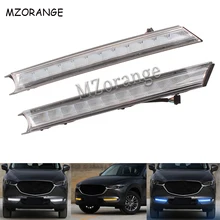 LED Daytime Running Light For Mazda CX-5 CX5 2017 2018 DRL Car-styling Daylight With Yellow Turn Signal Light Waterproof Foglamp LED Daytime Running Light For Mazda CX-5 CX5 2017 2018 DRL Car-styling Daylight With Yellow Turn Signal Light Waterproof Foglamp