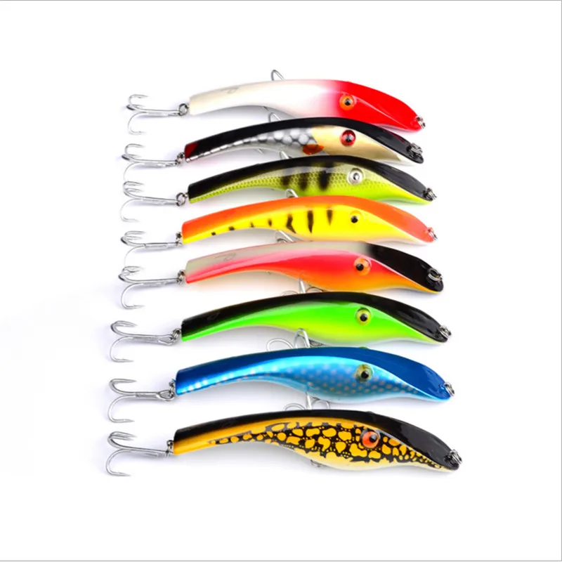 

High Quality New Pencil Bait 15cm/42g 8 Colors Hard Fishing lure Crankbait Sea Bass Pike Topwater 3D Eyes Plastic Wobbler YA35