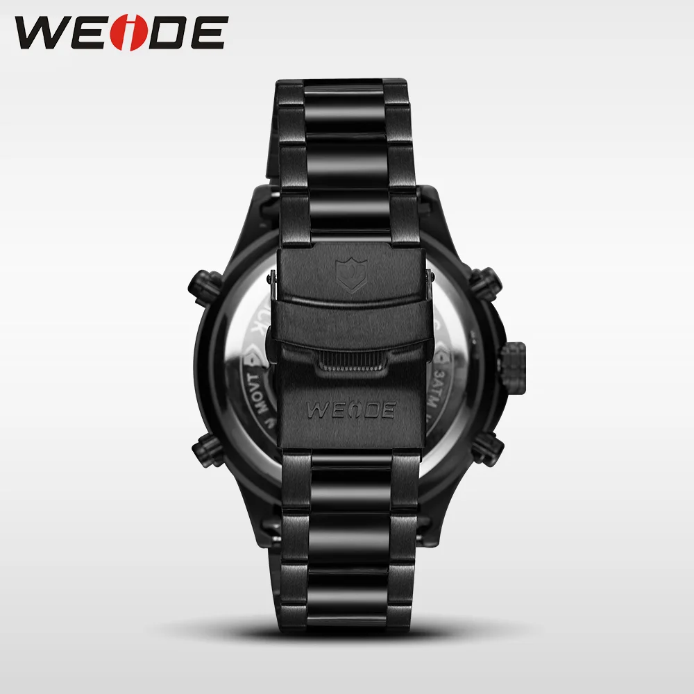 WEIDE оригинальные Роскошные спортивные часы из нержавеющей стали кварцевые с ЖК