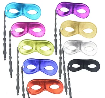 

NEW Men women dance party hand mask colorful gold half face adult mask masquerade party cos zuro prince mask
