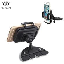 XMXCZKJ Car Phone Holder Cd Slot Mount Holder 360 Degree Mobile Phone Holder Stand For Iphone Samsung Xiaomi Smartphones GPS