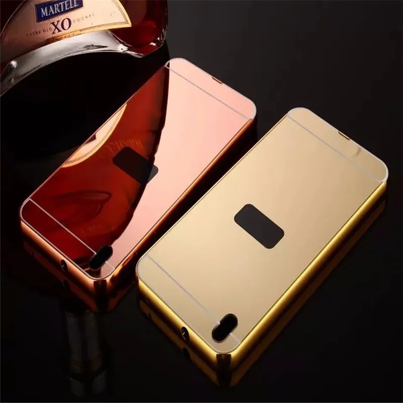 

For HTC Desire 816 case Bling Luxury Gold Mirror Aluminum Back Cover For HTC 816 D816 Metal Plating Frame Mobile Phone Shell