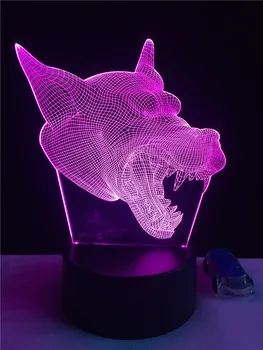 Nieuwe Animal Wolf Head 3D Lamp Verlichting Rgb Led Lamp Usb Stemming Acryl Nachtlampje Sensor Schakelaar Touch Batterij Afstandsbediening home Decor Nieuwe Animal Wolf Head 3D Lamp Verlichting Rgb Led Lamp Usb Stemming Acryl Nachtlampje Sensor Schakelaar Touch Batterij Afstandsbediening home Decor