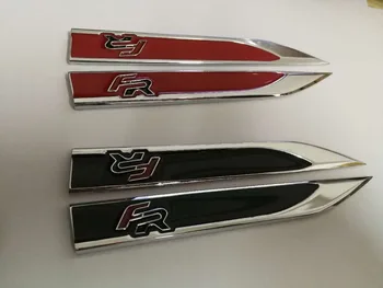 

20 Pairs zinc alloy FR Logo Emblem Badge Decals 3D Metal Fender Side Car Sticker For Seat leon Cupra Ibiza Altea Exeo