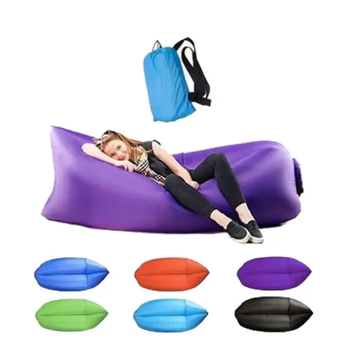 

Light sleeping bag Waterproof Inflatable bag lazy sofa camping Sleeping bags air bed Adult Beach Lounge Chair Fast Folding