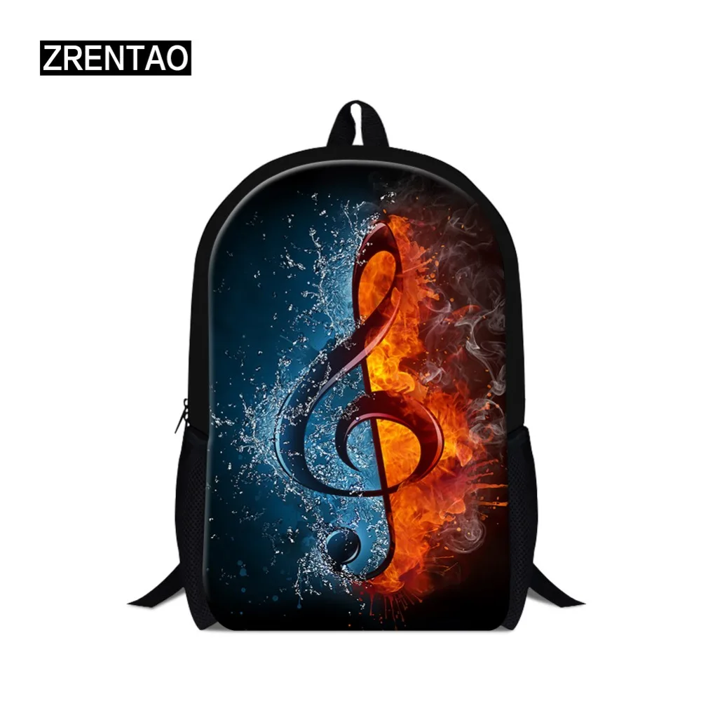 

ZRENTAO new fashion music note school backpack for pupils high quality mochila daily book backpack for boys girls travel bags