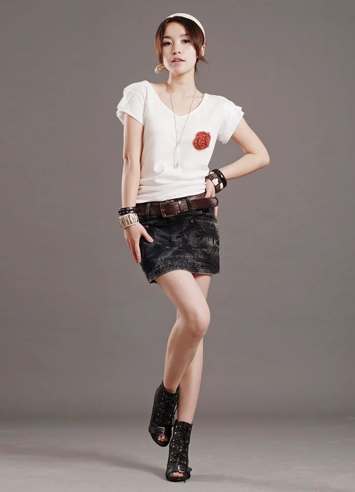 midi skirt Free Shipping 2022 New Fashion Autumn Summer Women Clothing Girls Denim Washed Black Jeans Skirt Above Knee Straight Mini Skirt black pencil skirt