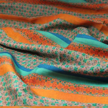 

High quality pure ramie tissus Color stripe tissu Summer thin High-end clothing gowns and shirts fabric