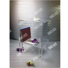 ONE LUX High Transparency Acrylic Lucite Nightstand Bedside Tables Perspex Bedroom Cabinets Square Legs