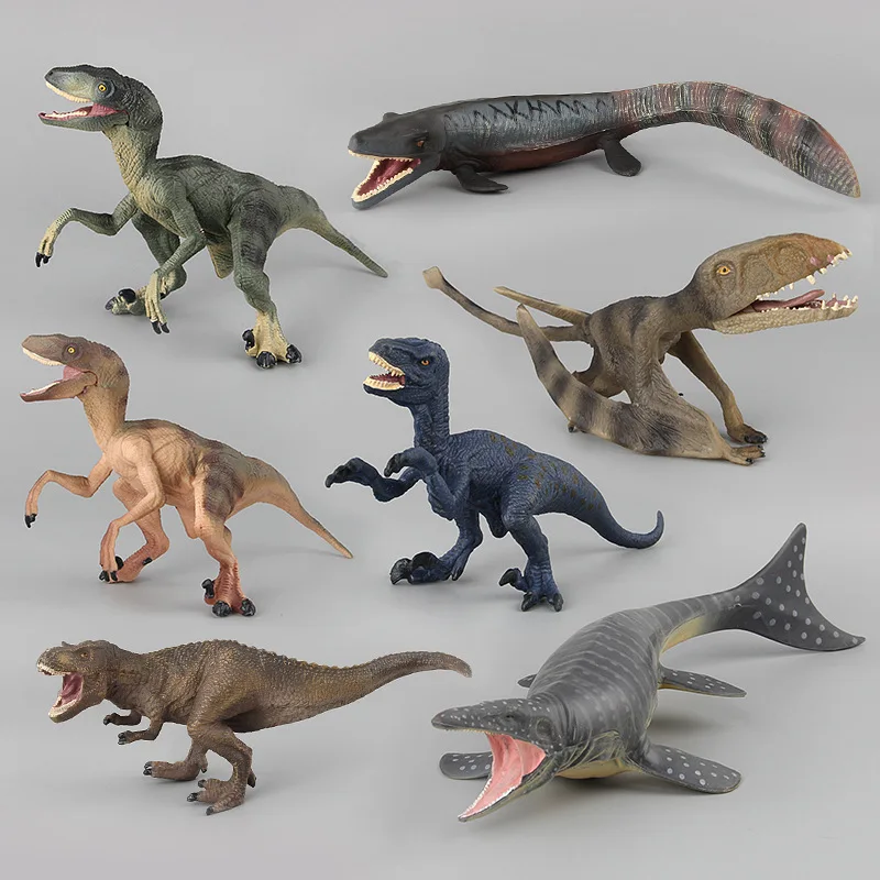 

Dinosaur Figures Velociraptor Tylosaurus Mosasaurus Pterosauria Simulation Animal Model Figure Gifts Toys For Kids