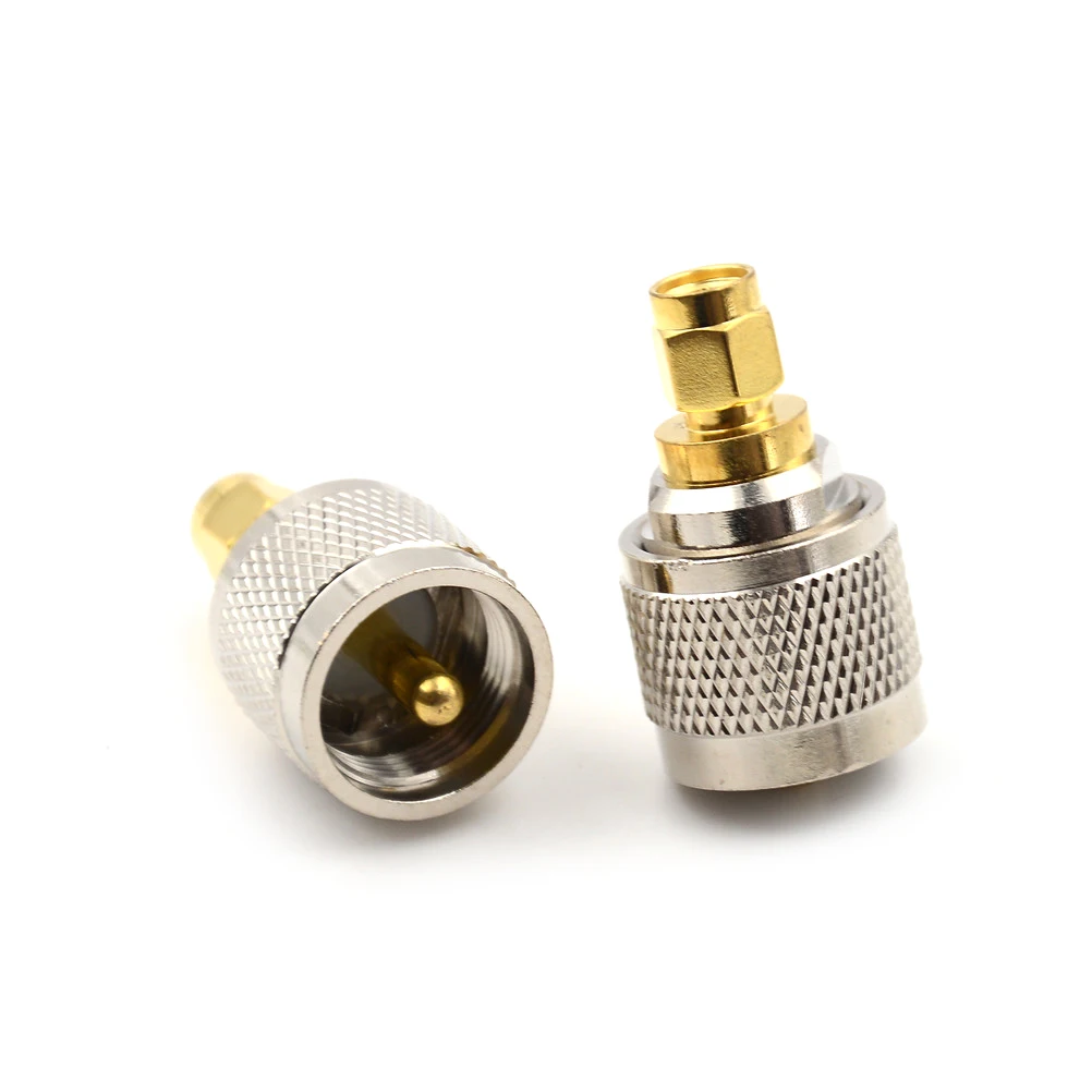 1pc Brass RF Connectors SMA To UHF L259 SMA Jack/Plug To UHF Nickel Gold Plated Test Converter
