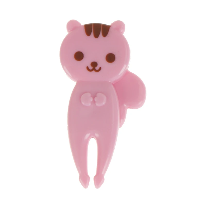 6 шт./компл. Kawaii Животные фермы мини мультфильм фрукты вилка знак из смолы