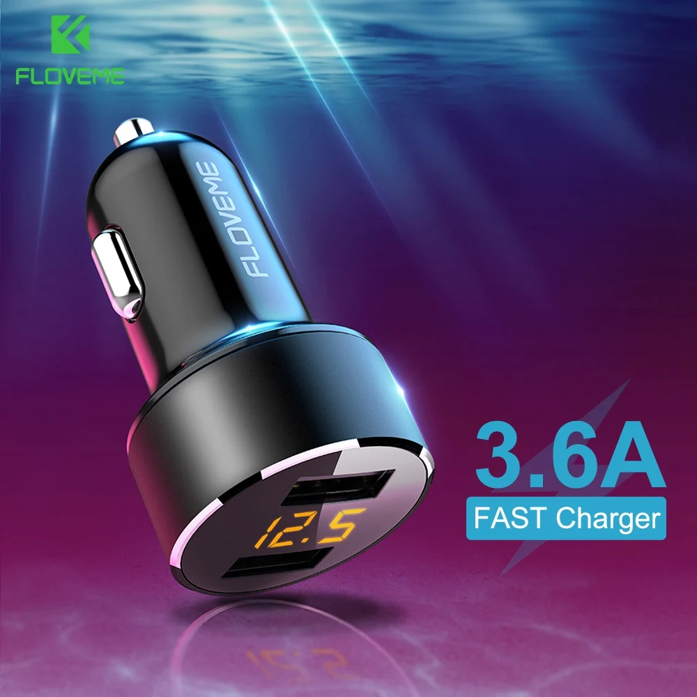 FLOVEME 18 Вт USB Автомобильное зарядное устройство для iPhone Xiaomi 3.6A Быстрая зарядка