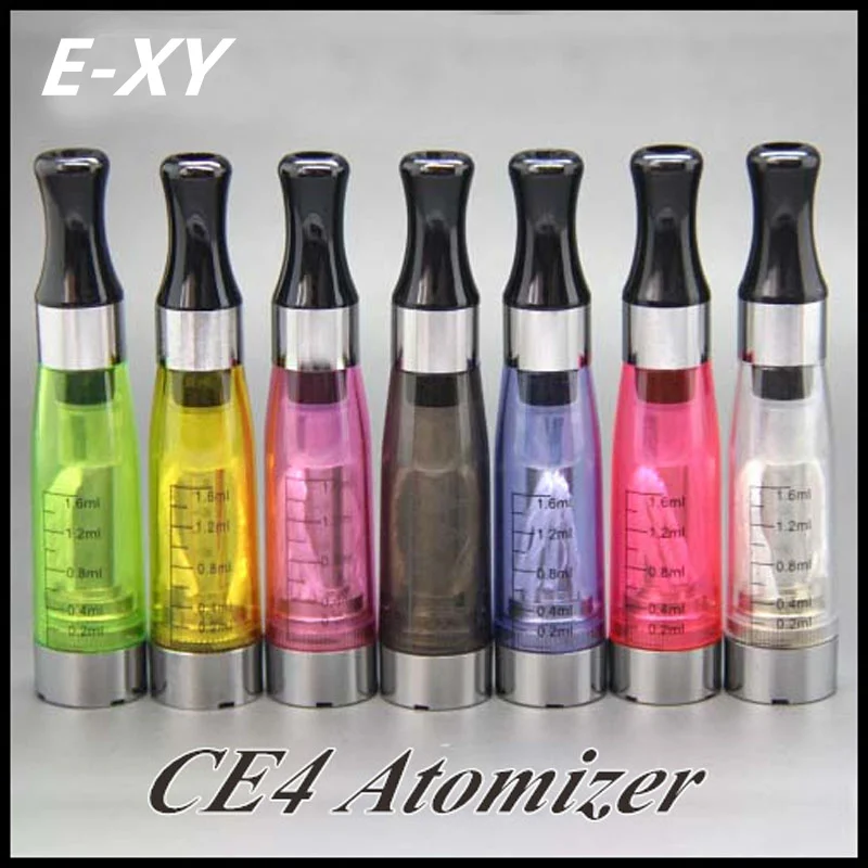 E-XY 10 шт. CE4 распылитель CE4 Ecigarette Clearomizer 1,6 мл fit на эго-T/K/W Серия evod Батарея 510 нить 8 видов цветов Бесплатная доставка