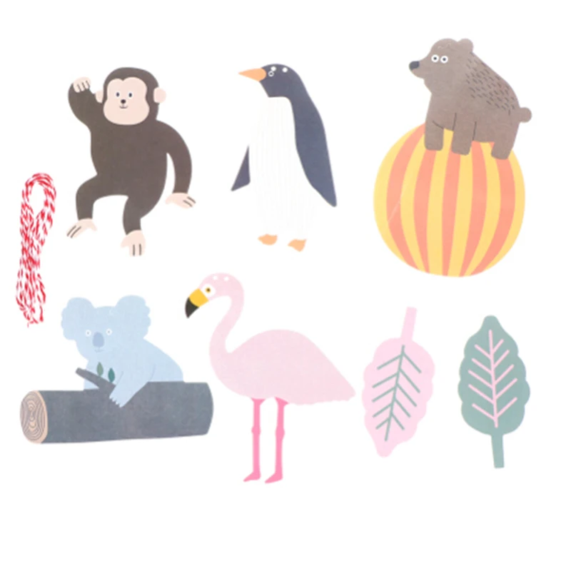 Baby Shower баннер День рождения украшения дети мультфильм лесных животных Гирлянда
