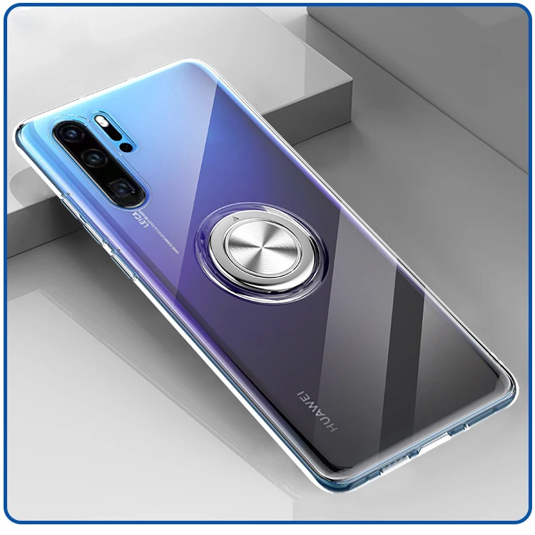 

Cases for Huawei P30 Pro P20 Lite Nova 4e 3e 4 Mate 20 20X Honor V20 Case Invisible Finger Ring Transparent Soft Cover Case Capa