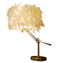 Рокер рука перья настольная лампа тайна отель предложения перо лампа перо дерево огни ZL335