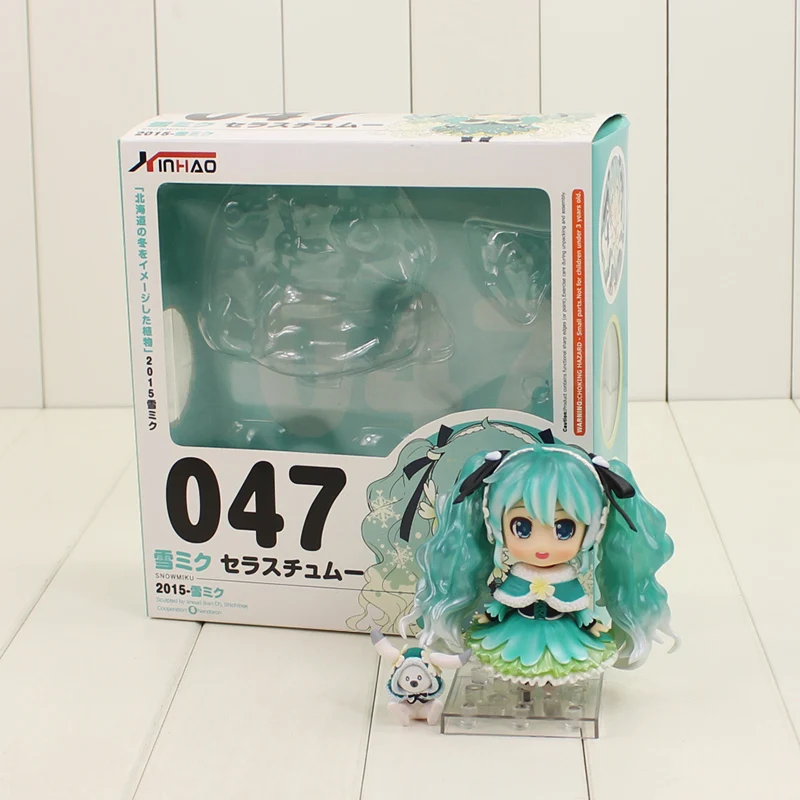 

10cm Hatsune Miku Figure Model Toy #047 PVC Action Figure Model Toy kawaii 047# replaceable face cute singer princess toy gift