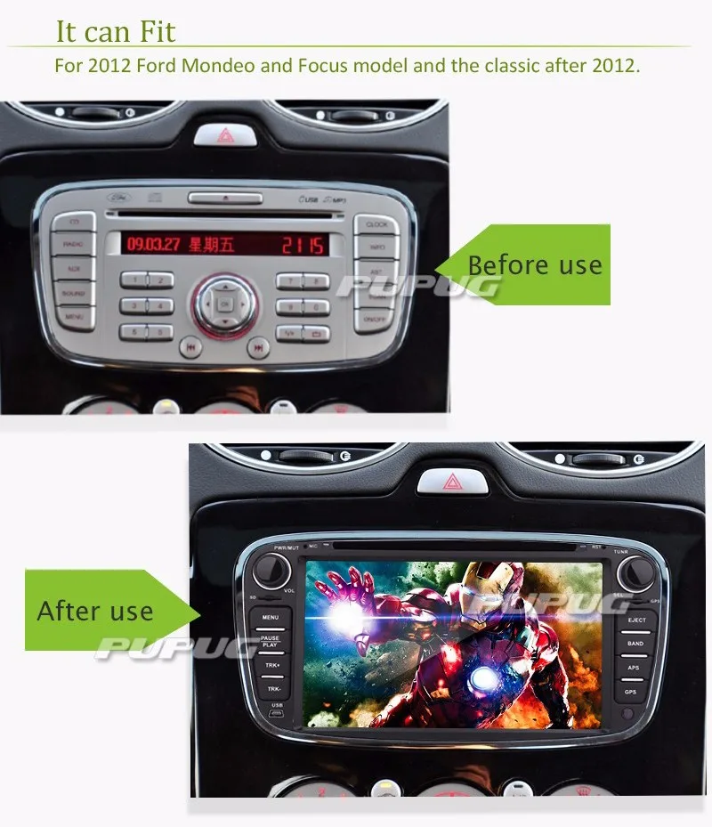 Discount 7018B 2 Din Quad Core Car DVD gps navigator Player For Ford Focus Android 5.1 GPS Navigation Radio 3G WIFI AUX Multimedia Audio 11