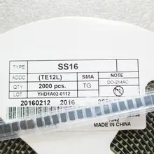 100 шт./лот SS16 SMA SMD DO-214AC диод Шоттки SS16 SR160