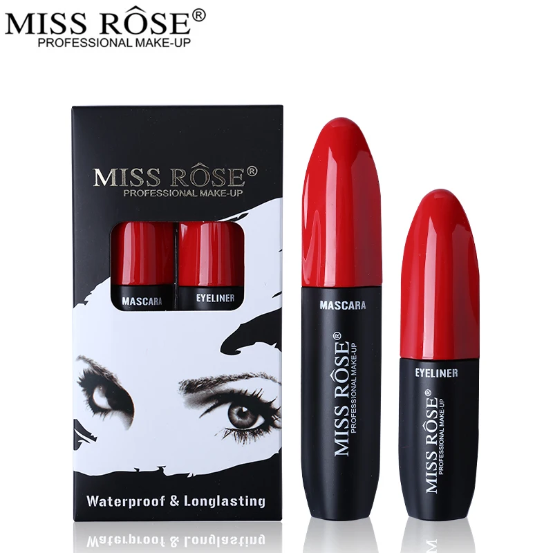 

Miss Rose Makeup Set Black Mascara + Liquid Eye Liner Waterproof & Long Lasting