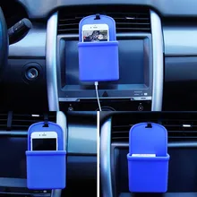 Коробка-органайзер в автомобиль сумка воздушная розетка приборная панель висячая силиконовая Универсальная автомобильная подставка для мобильного телефона в автомобиль аксессуары для интерьера