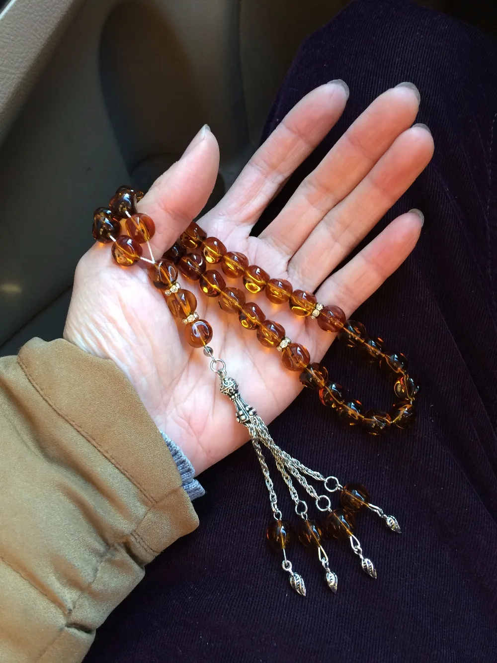 

Uniuqe brown color Crystal free shipping 33 islamic 1pc/lot prayer beads tasbih misbaha tasbeeh masbaha allah tespeeh