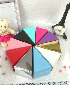 

100pcs Nordic Style Solid Color Cake Box Colorful Cake Style Candy Box Party Favor For Wedding Birthday Gifts For Children