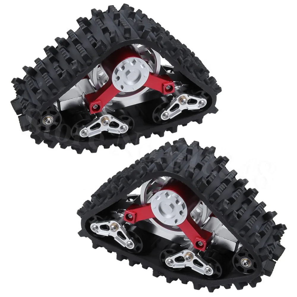 2Pcs Tanky All Terrain Tracks Wheels For 1/10 RC AXIAL SCX10 Wraith Rock Crawler Truck