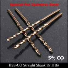 1mm 1.1mm 1.2mm 1.3mm 1.4mm 60mm aço de alta velocidade hss co HSS-CO totalmente moído bocado de broca reto da torção da pata para o aço inoxidável