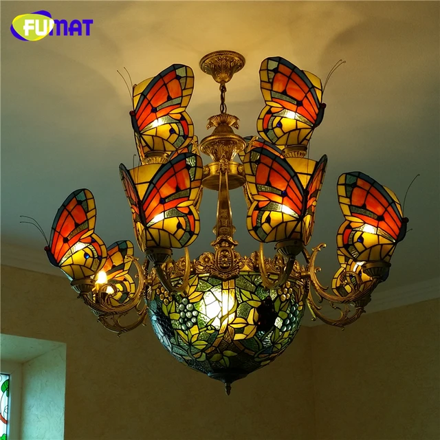 Fumat Erfly Chandelier With Grape Shade Lights Stained Gl Fumat Erfly Chandelier With Grape Shade Lights Stained Gl Tiffany Lamp Custom Made Artistic