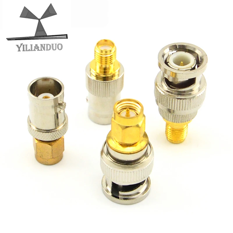 

SMA to BNC RF Coaxial Adapter Connector Kits 4 Pieces SMA Plug to BNC Plug For SDR Ham Radio Baofeng CCTV Camera Scanner
