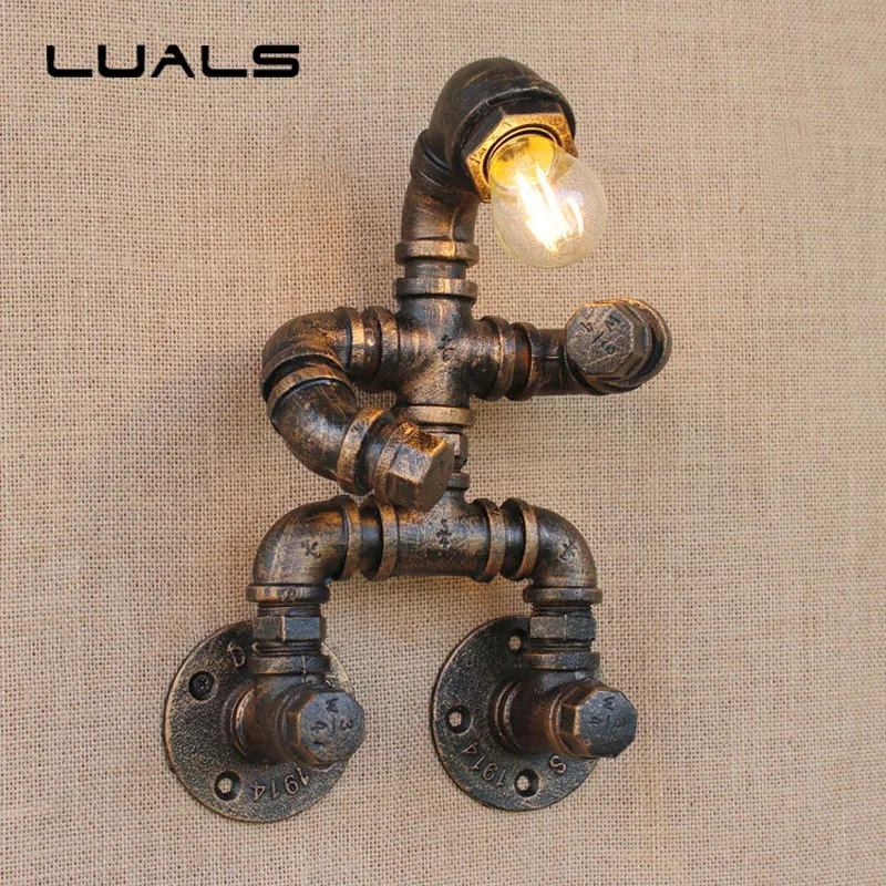 

Loft Retro Wall Lamp Creative Water Pipe Lamp Indoor Lighting Vintage Wall lights sconces Restaurant Bar Industrial Wall Light